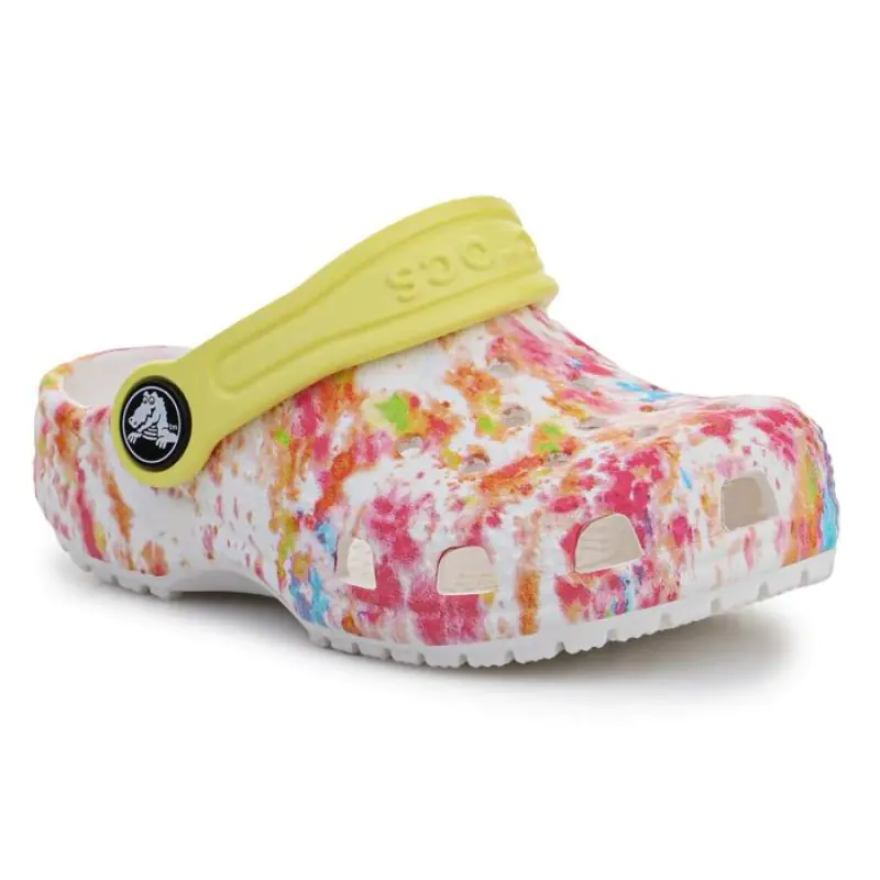 ⁨Klapki Crocs Classic Tie Dye Graphic Kids Clog T 206994 (kolor Wielokolorowy, rozmiar EU 23/24)⁩ w sklepie Wasserman.eu