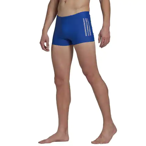 ⁨Kąpielówki adidas Mild 3S Boxer M (kolor Niebieski, rozmiar S)⁩ w sklepie Wasserman.eu