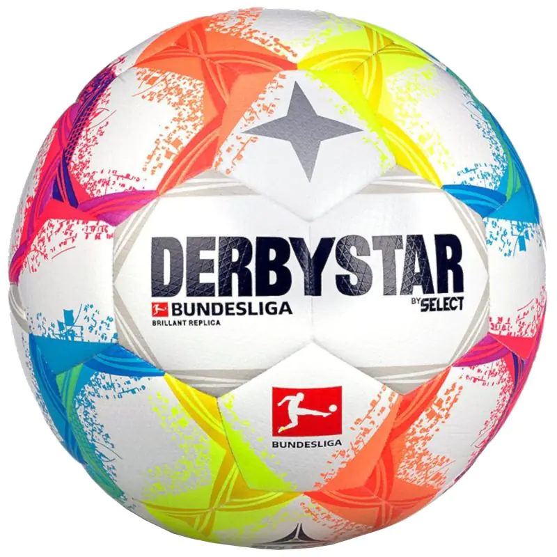 ⁨Piłka nożna Derbystar Bundesliga Brillant Replica v22 Ball (kolor Wielokolorowy, rozmiar 5)⁩ w sklepie Wasserman.eu