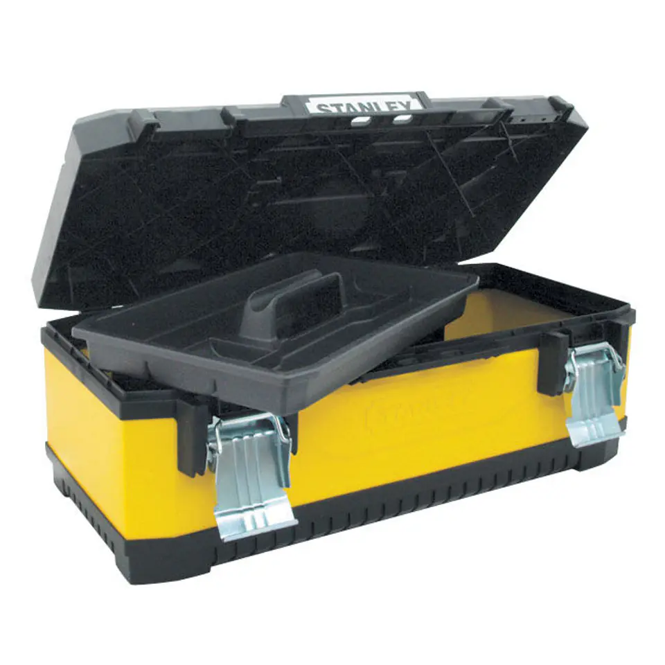 ⁨20" YELLOW METAL PLASTIC TOOLBOX⁩ at Wasserman.eu