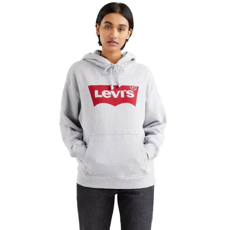 ⁨Bluza Levi's Graphic Standard Hoodie W (kolor Szary/Srebrny, rozmiar M)⁩ w sklepie Wasserman.eu