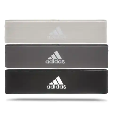 ⁨Zestaw gum fitness adidas (kolor Czarny. Szary/Srebrny)⁩ w sklepie Wasserman.eu