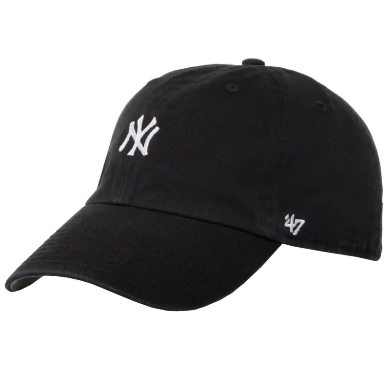 ⁨Czapka z daszkiem 47 Brand MLB New York Yankees Base Cap (kolor Czarny, rozmiar One size)⁩ w sklepie Wasserman.eu