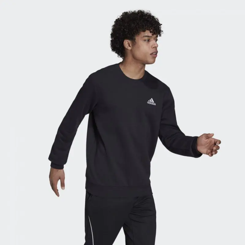 ⁨Bluza adidas Essentials Fleece Sweatshirt (kolor Czarny, rozmiar L)⁩ w sklepie Wasserman.eu