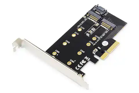 ⁨Expansion Card (Controller) M.2 NGFF/NVMe SSD PCIe 3.0 x4 SATA 80, 60, 42, 30 mm⁩ at Wasserman.eu