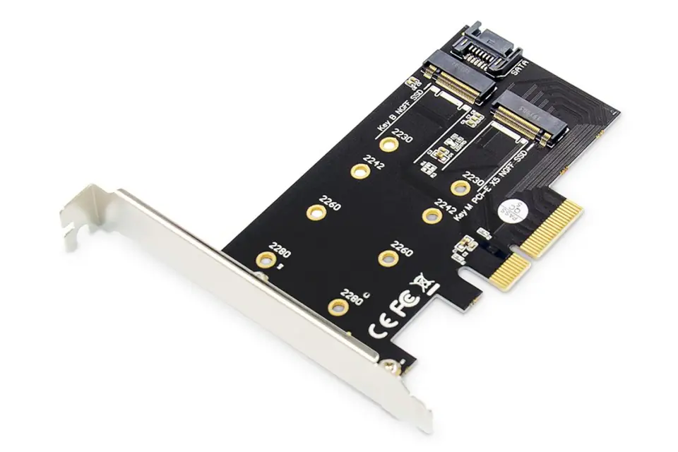 Expansion Card (Controller) M.2 NGFF/NVMe SSD PCIe 3.0 x4 SATA 80, 60, 42, 30 mm at Wasserman.eu