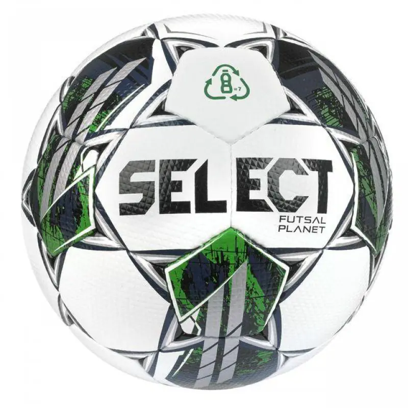 ⁨Piłka nożna halowa Select Futsal Planet FIFA Basic biało-czarno-szaro-zielona rozm. 4 17646⁩ at Wasserman.eu