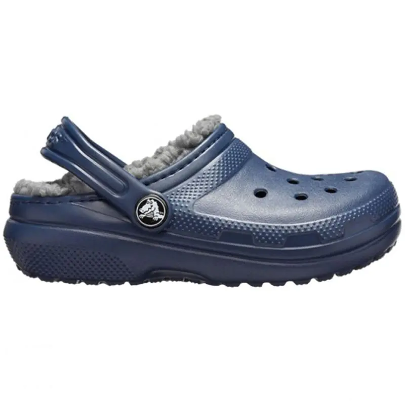 ⁨Klapki Crocs Lined Clog Jr 207009 (kolor Granatowy, rozmiar 23-24)⁩ w sklepie Wasserman.eu