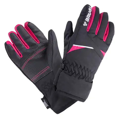 ⁨Rękawiczki Brugi 1ZG4 Jr (kolor Czarny. Różowy, rozmiar 42)⁩ w sklepie Wasserman.eu