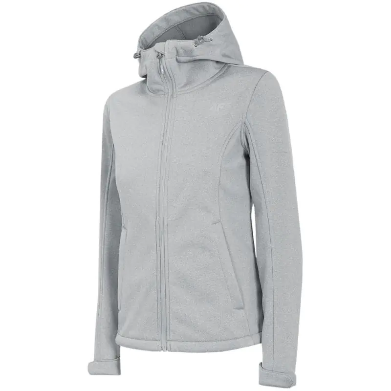 ⁨Women's 4F softshell jacket cool light grey melange H4Z22 SFD350 27M⁩ at Wasserman.eu