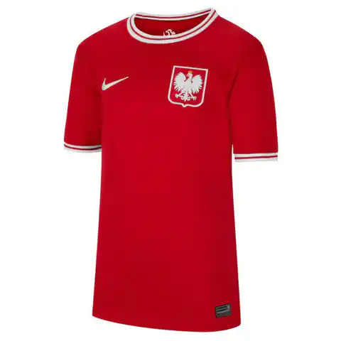 ⁨Koszulka Nike Polska Stadium Jsy Home Jr DN0840 (kolor Czerwony, rozmiar L (147-158cm))⁩ w sklepie Wasserman.eu