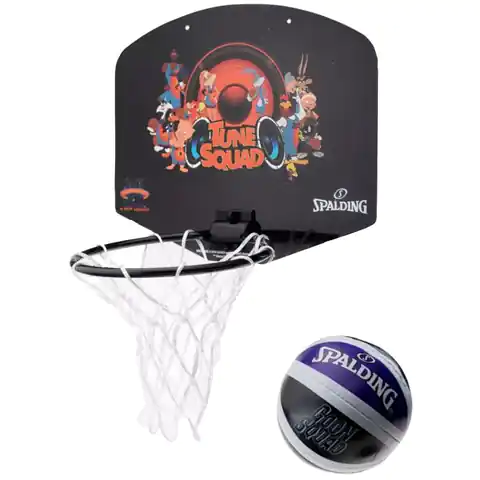 ⁨Mini kosz Spalding Mini Basketball Set Space Jam (kolor Czarny. Wielokolorowy, rozmiar One size)⁩ w sklepie Wasserman.eu