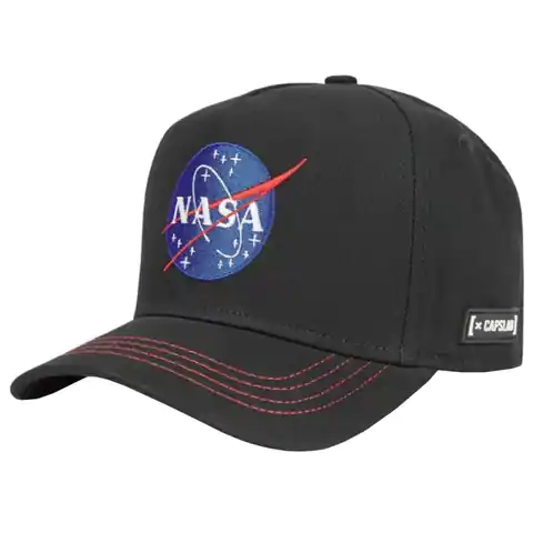 ⁨Czapka z daszkiem Capslab Space Mission NASA Cap CL-NASA (kolor Czarny, rozmiar One size)⁩ w sklepie Wasserman.eu