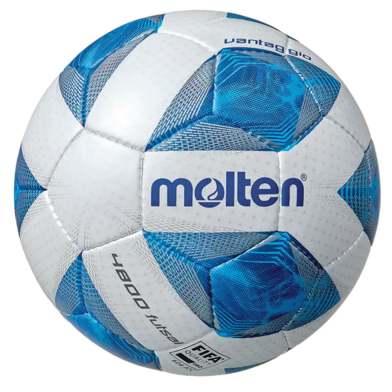 ⁨Piłka nożna Molten Vantaggio 4800 futsal FIFA PRO F9A4800 (kolor Biały. Niebieski)⁩ w sklepie Wasserman.eu