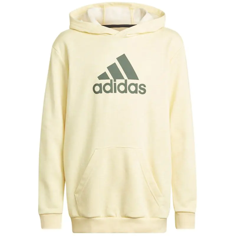 ⁨Bluza adidas Badge of Sport Hoodie Jr (kolor Beżowy/Kremowy, rozmiar 140 cm)⁩ w sklepie Wasserman.eu