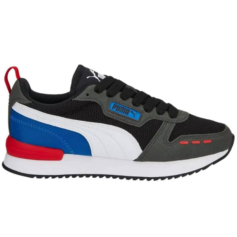 ⁨Buty Puma R78 Jr 373616 (kolor Czarny. Niebieski. Szary/Srebrny, rozmiar 37.5)⁩ w sklepie Wasserman.eu