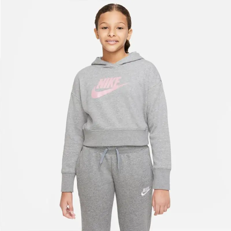 ⁨Bluza Nike Sportswear Club Jr DC7210 (kolor Szary/Srebrny, rozmiar L (147-158))⁩ w sklepie Wasserman.eu