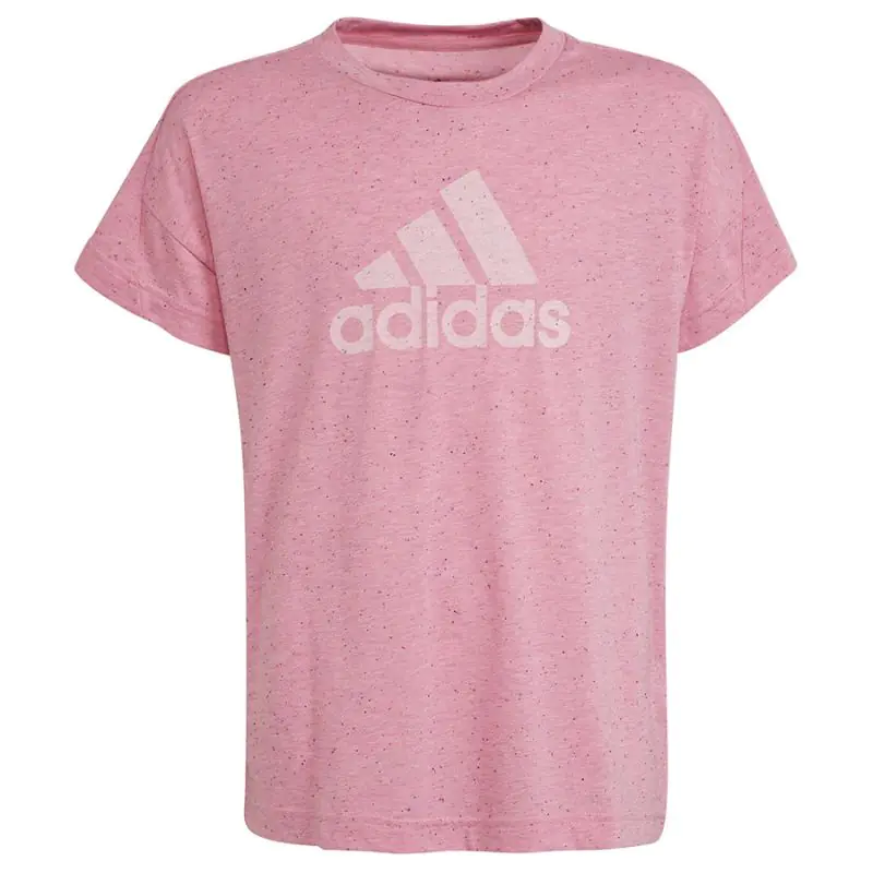 ⁨Koszulka adidas Badge of Sport Tee Jr (kolor Różowy, rozmiar 140 cm)⁩ w sklepie Wasserman.eu