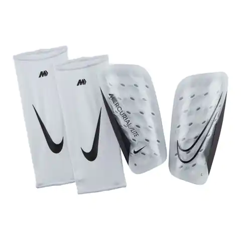 ⁨Nagolenniki Nike Mercurial Lite DN3611 (kolor Biały, rozmiar S (150-160cm))⁩ w sklepie Wasserman.eu