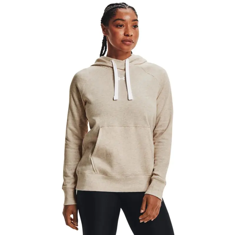 ⁨Women's Under Armour Rival Fleece HB Hoodie beige 1356317 783⁩ at Wasserman.eu