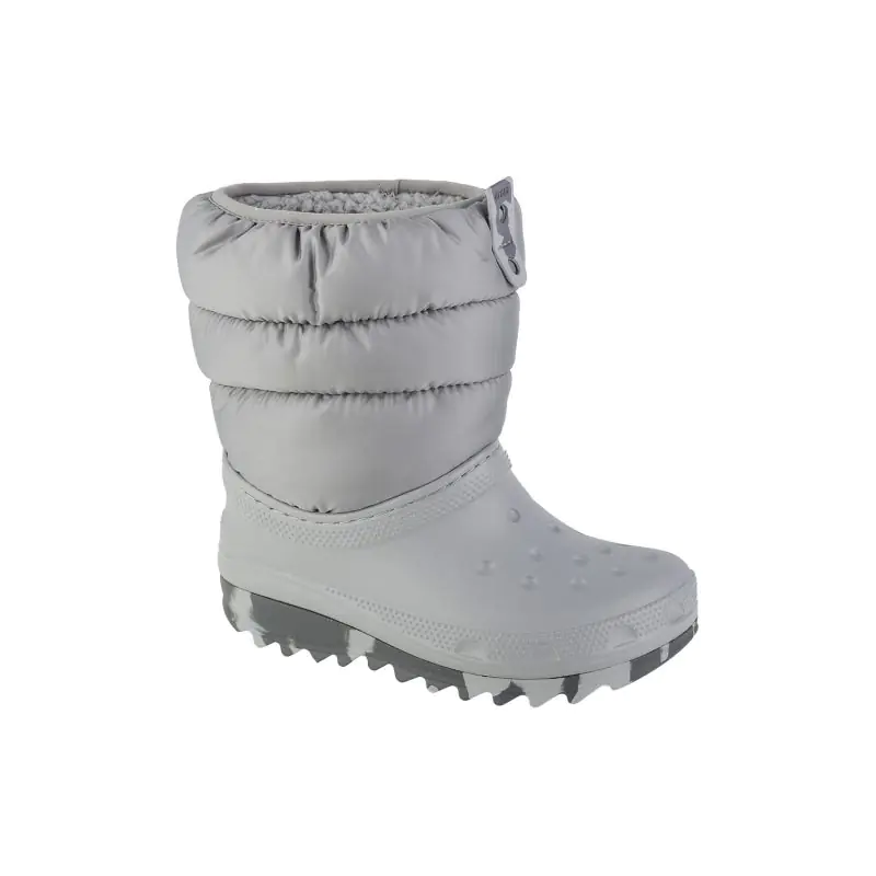 ⁨Buty Crocs Classic Neo Puff Boot Jr 207684 (kolor Szary/Srebrny, rozmiar 28/29)⁩ w sklepie Wasserman.eu