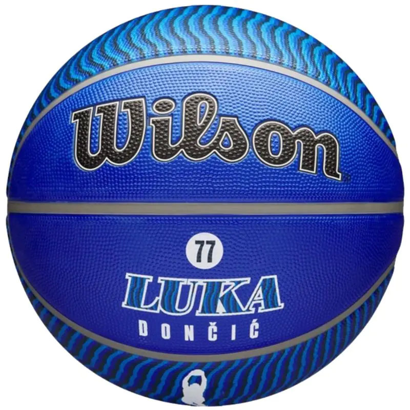 ⁨Piłka Wilson NBA Player Icon Luka Doncic Outdoor Ball (kolor Niebieski, rozmiar 7)⁩ w sklepie Wasserman.eu