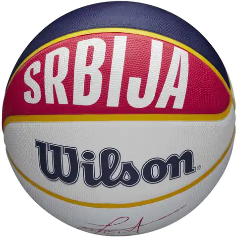 ⁨Piłka Wilson NBA Player Local Nikola Jokic do kosza (kolor Biały, rozmiar 7)⁩ w sklepie Wasserman.eu