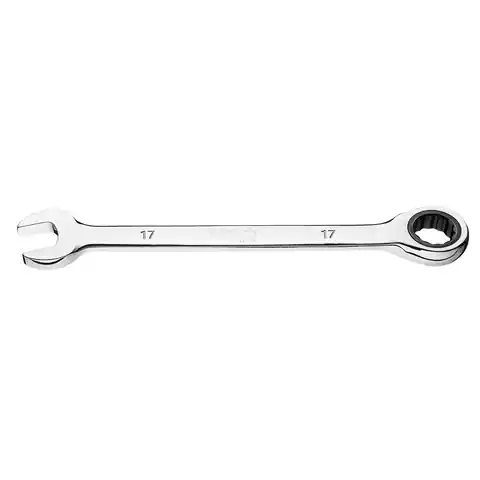 ⁨Combination spanner with ratchet, 17 mm⁩ at Wasserman.eu