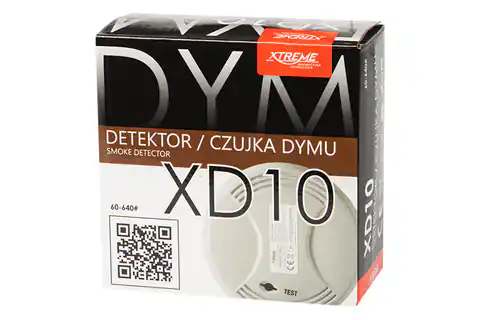 ⁨Detektor czujnik dymu XD10 9V⁩ w sklepie Wasserman.eu