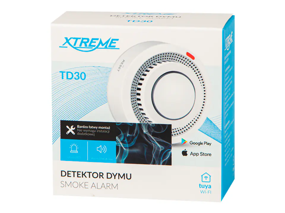 Detektor czujnik dymu TD30 2xAAA w sklepie Wasserman.eu