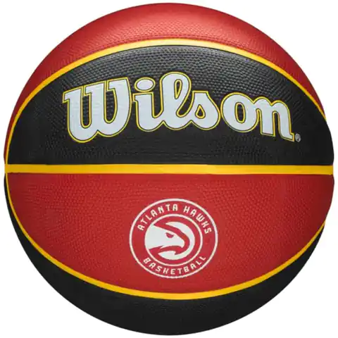 ⁨Piłka do koszykówki Wilson NBA Team Atlanta Hawks Ball (kolor Czerwony, rozmiar 7)⁩ w sklepie Wasserman.eu