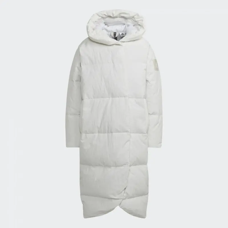 ⁨Kurtka adidas Big Baffle Down Coat W (kolor Biały, rozmiar XS)⁩ w sklepie Wasserman.eu