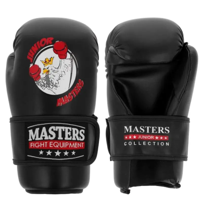 ⁨Rękawice otwarte Masters Rosm-MJC Jr (kolor Czarny, rozmiar S)⁩ w sklepie Wasserman.eu