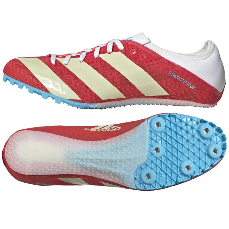 ⁨Buty kolce adidas sprintstar m (kolor Czerwony, rozmiar 47 1/3)⁩ w sklepie Wasserman.eu