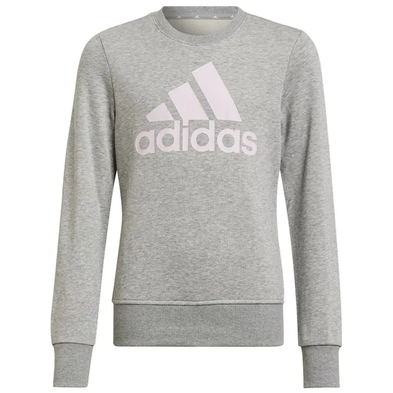 ⁨Bluza adidas Big Logo Swt Jr (kolor Szary/Srebrny, rozmiar 134 cm)⁩ w sklepie Wasserman.eu