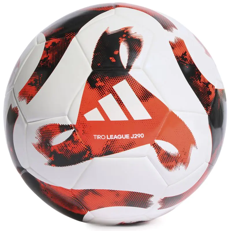 ⁨Piłka nożna adidas Tiro League (kolor Biały. Czarny. Czerwony, rozmiar 4)⁩ w sklepie Wasserman.eu