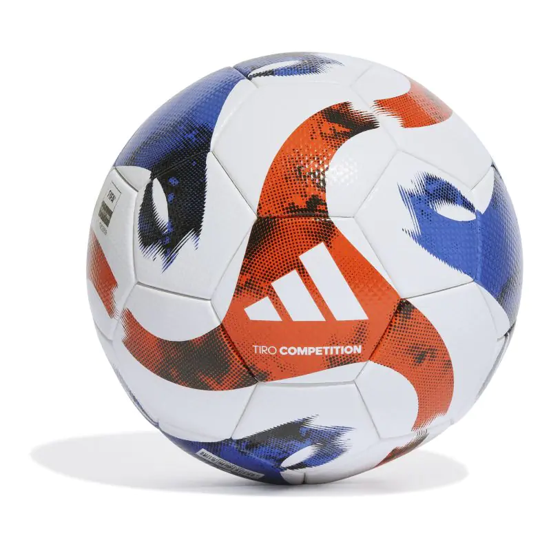 ⁨Piłka nożna adidas Tiro Competition (kolor Biały. Niebieski. Pomarańczowy, rozmiar 4)⁩ w sklepie Wasserman.eu