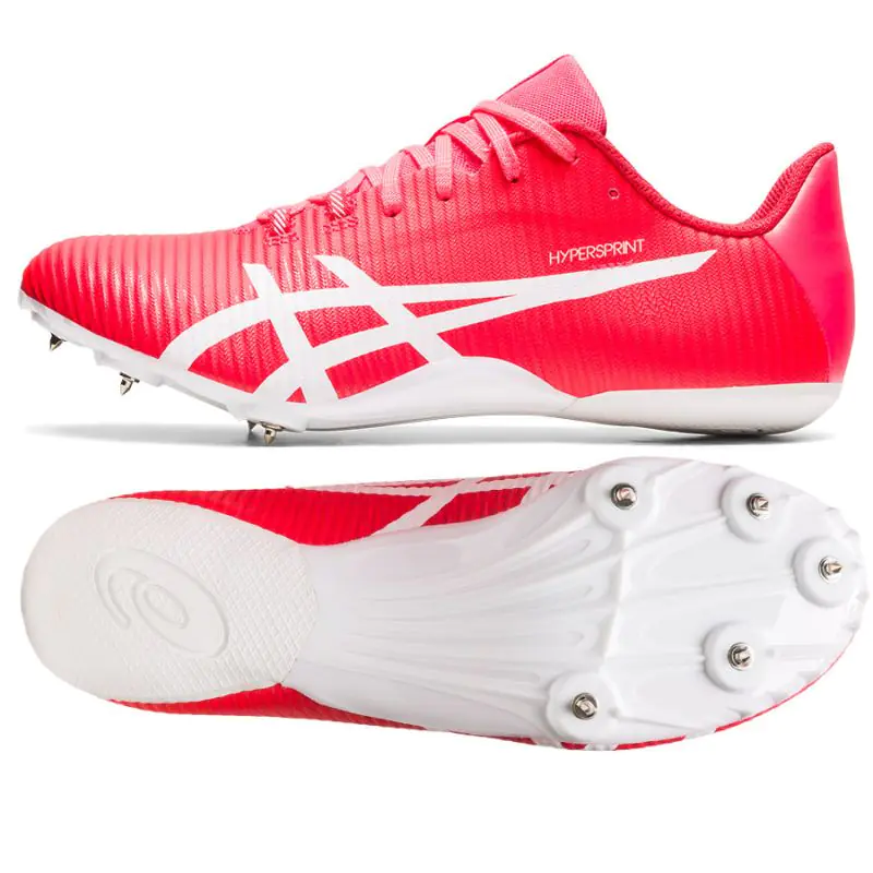 ⁨Buty kolce Asics Hypersprint 8 sprint 1093A197 (kolor Różowy, rozmiar 44 1/2)⁩ w sklepie Wasserman.eu