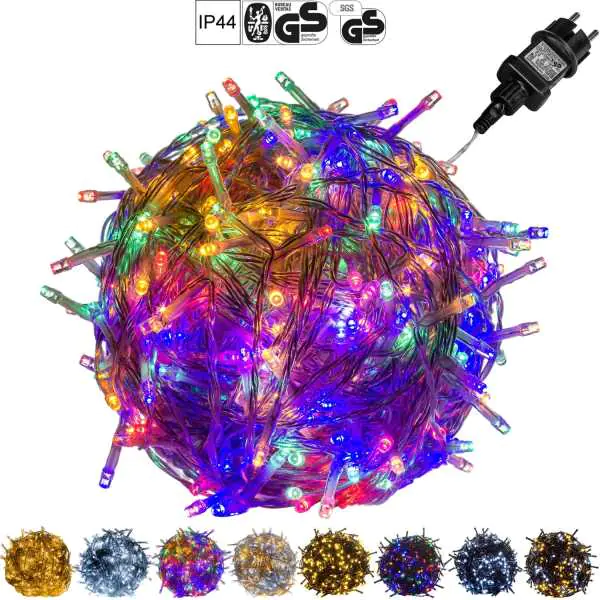⁨Lampki świąteczne 200 LED 20 m kolorowe IP44⁩ w sklepie Wasserman.eu