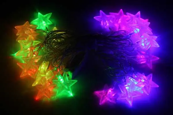 ⁨Christmas Lights Stars 28 LED Colorful⁩ at Wasserman.eu