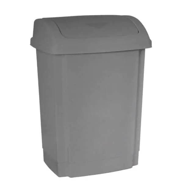 ⁨Swing trash can 10 l silver⁩ at Wasserman.eu