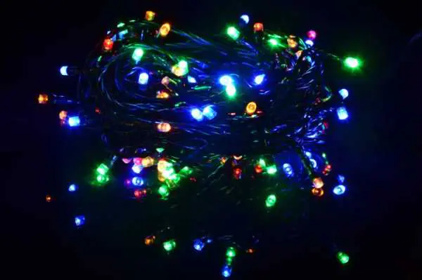 ⁨Christmas lights 100 LED warm white/colored IP44 Programmer mains power supply⁩ at Wasserman.eu