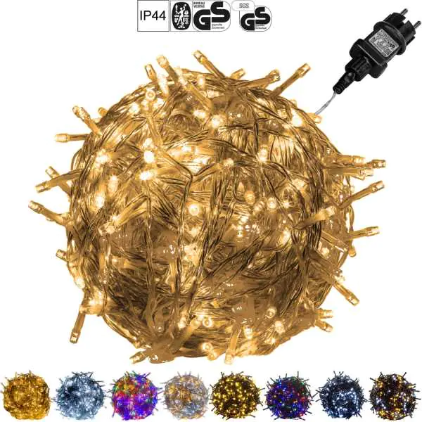 ⁨Christmas tree lights 50 LED warm white IP44 mains⁩ at Wasserman.eu