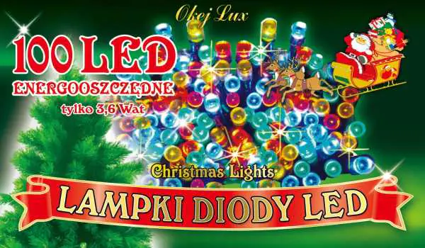 ⁨Sznur świetlny 6 m • lampki wewnętrzne • 100 LED • oświetlenie świąteczne • NR 0181⁩ w sklepie Wasserman.eu