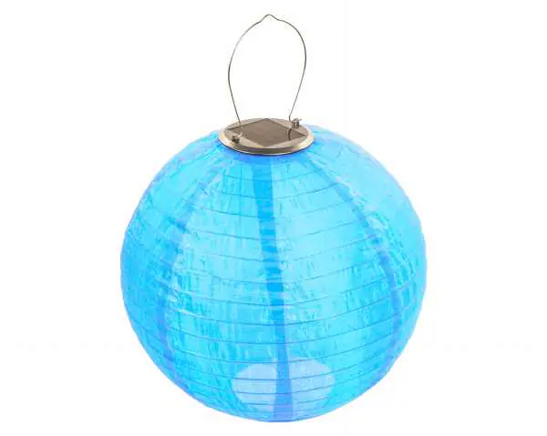 ⁨Lampion solarny ogrodowy 30cm zewnętrzny niebieski, lampa solarna JoyLight⁩ w sklepie Wasserman.eu