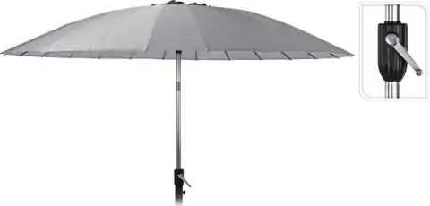 ⁨Garden umbrella 270cm gray with adjustable angle of inclination⁩ at Wasserman.eu