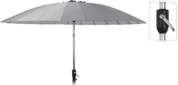 ⁨Parasol ogrodowy 270cm szary z regulowanym kątem nachylenia⁩ w sklepie Wasserman.eu