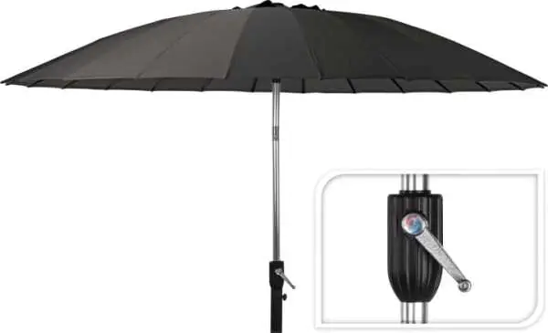 ⁨Parasol ogrodowy 270cm Grafit z regulowanym kątem nachylenia⁩ w sklepie Wasserman.eu