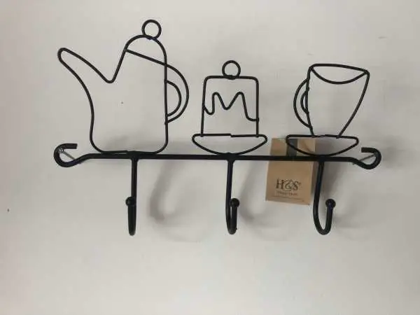 ⁨Kitchen decorative hanger 3 hooks mix patterns⁩ at Wasserman.eu