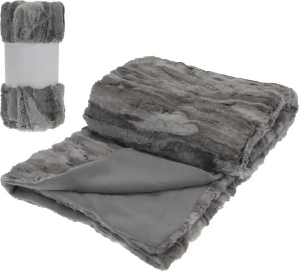 ⁨Blanket bedspread gray 130x150cm⁩ at Wasserman.eu